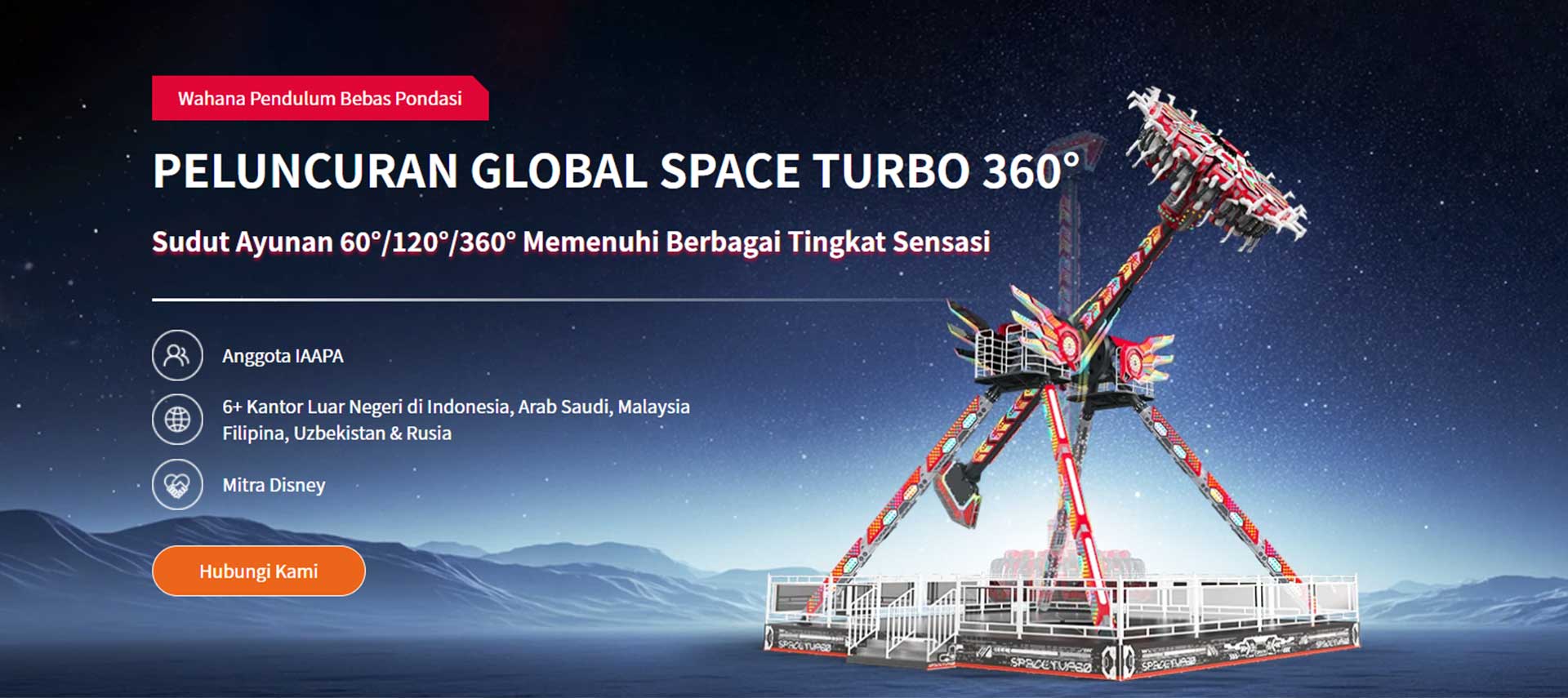 Wahana Pendulum Space Turbo 360° Diluncurkan